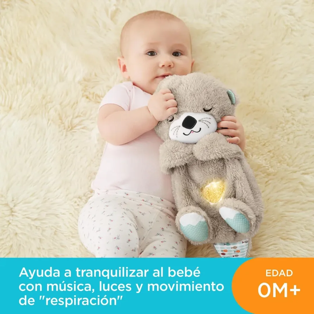Nutria Dormilona – Peluche con Respiración y Música para Dormir al Bebé — color Gris — foto 4